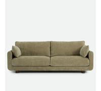 Divano dritto a 2, 3, 4 o 5 posti in ciniglia jacquard, EMILIO Verde 5 posti