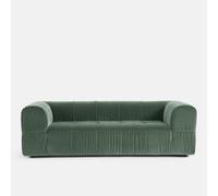Divano dritto in velluto premium 3 posti, LIZZY Blu 3 posti