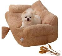 Divano E Poltrona per Cani, Divano per Cani, Divano per Gatti, Divano Morbido E Rilassante, Divano per Animali Domestici Calmante con Sfoderabile E Lavabile, Light Brown, XX-Large