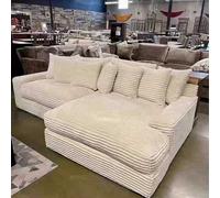 Divano extra largo oversize Loveseat chaise longue seduta profonda sedia da lettura peluche velluto a coste nuvola divano per camera da letto soggiorno ufficio cachi 145 x 170 x 80 cm comfort