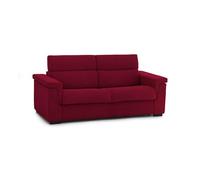 Canapé fixe 2 Places Onesta, Canapé linéaire pour Salon, rembourré, déhoussable, qualité 100% Made in Italy, 205x95 h100 cm, Rouge