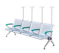 Divano for sala d'attesa, poltrona for infusione con supporto for flebo, panca d'attesa con braccioli, for ospedale, aeroporto, centro commerciale, banca, scuola, barbiere(Silver,230*65*78CM)