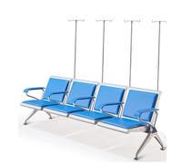 Divano for sala d'attesa, poltrona for infusione con supporto for flebo, panca d'attesa con braccioli, for ospedale, aeroporto, centro commerciale, banca, scuola, barbiere(Blue,230*65*78CM)