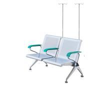 Divano for sala d'attesa, poltrona for infusione con supporto for flebo, panca d'attesa con braccioli, for ospedale, aeroporto, centro commerciale, banca, scuola, barbiere(Silver,120*65*78CM)