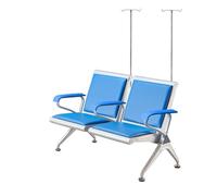 Divano for sala d'attesa, poltrona for infusione con supporto for flebo, panca d'attesa con braccioli, for ospedale, aeroporto, centro commerciale, banca, scuola, barbiere(Blue,120*65*78CM)