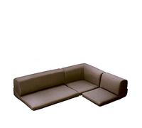 Divano futon con nastro antiscivolo, set divano a pavimento basso, divano componibile angolare a forma di L (caffè, 173 x 36 cm)