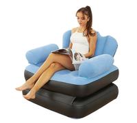 Divano Gonfiabile - Cinque In Un Divano 'aria, Divano Gonfiabile In PVC A Doppio Strato | Reclinabile Pigro Esterno Pieghevole Con Bracciolo, Letto Ospite Portatile, Rapida Deflazione 'inflazi