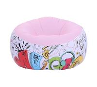 Divano Gonfiabile Ergonomico per Poltrona Lounge Gonfiabile in PVC Portatile per Casa Sulla Spiaggia da Campeggio | Poltrona Floccata per Camere, Balconi (PINK)