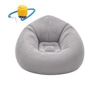 Divano Gonfiabile Sofà Pieghevole Confortevole Leggero Lavabile | Divano Gonfiabile da Relax All'Aperto per Soggiorno Serate Cinema Viaggi Giardino Terrazza Balcone Interni Camera da Grigio