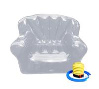 Divano gonfiabile trasparente for adulti, 43'' x 28'' x 33'', for interni ed esterni, for camera da letto, balcone, piscina, prato, viaggi, feste(Clear)