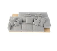 Divano Imbottito a Combinazione Modulare, Divano Nuvola Dal Sedile Profondo E Comodo, Con Schiuma Viscoelastica E Riempimento In Piuma, Convertibile Dal Sedile Profondo 302 * 99 * 72cm