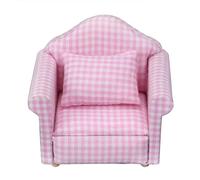Divano in miniatura per case delle bambole | Lussuosa poltrona divano in scala 1/12 con cuscino, ideale per il soggiorno per collezionisti e decorazioni per la casa delle bambole