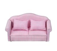 Divano in miniatura per case delle bambole | Lussuosa poltrona divano in scala 1/12 con cuscino, ideale per il soggiorno per collezionisti e decorazioni per la casa delle bambole