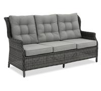 Divano in technorattan Garden Point Malaga antracite a tre posti