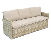 Divano in tecnorattan a 3 posti Monaco Garden Point beige