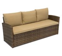 Divano in tecnorattan a 3 posti Monaco Garden Point marrone