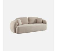 Divano in tessuto ciniglia, 3 posti, Cloud, Beige, 230x102x81 cm