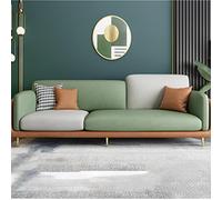 Divano in tessuto tecnologico con gambe in metallo, divano moderno di metà secolo con sedili profondi e struttura in legno massello, facile da montare, per soggiorno, camera da letto, B-215 cm