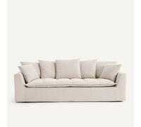 Divano in tweed, OTAVIA Beige 4 posti