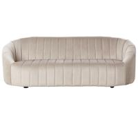 Divano in velluto a 3 posti con sedile imbottito e schienale basso beige Malung
