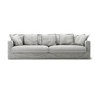 Divano Le Grand Air XL A 4 Posti, Colore Ash Stripe/Lino