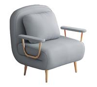Divano Letto 1 Posto con Chaise Longue Imbottitura in Schiuma ad Alta Elasticità Poltrona Letto Pieghevole da Interno con Schienale Adatto per Appartamenti, Hotel, Giardini(A,190 * 72 * 32cm)