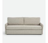 Divano letto, 2, 3 o 4 posti, Standard, tessuto testurizzato screziato, MARTA Beige 3 posti
