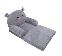 Divano Letto 2 In 1 per Bambini, 3 Strati Pieghevole in Tessuto e Spugna, Sofà Cartoon Grigio - Comfort, Facile Pulizia, Ideale per Relax e Sonno dei Bambini (2 livelli)