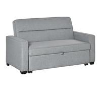 Divano Letto 2 Posti 154x87x89 cm in Tessuto Grigio