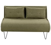 Divano letto 2 posti glamour con cuscini tessuto verde oliva Vestfold