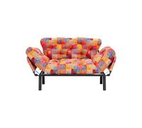 Dmora Divano Letto 2 posti Zeeusis, Sofà trasformabile, Divanetto per Ospiti, Poltrona Letto Contenitore, 155x70 h80 cm, Multicolore