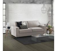 Talamo Italia - Divano letto 3 posti Adalgisa, Sofà Soggiorno apertura girevole, Tessuto imbottito, Braccioli standard, 100% Made in Italy, Cm 220x95h90, Tortora