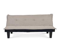 Divano letto 3 posti struttura in legno seduta in microfibra Grigio AMBURGO