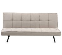 Divano letto 3 posti tessuto beige HASLE