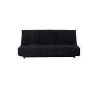 Divano letto 3 posti - Tessuto nero - Stile moderno - L 193 x P 92 cm - LENA