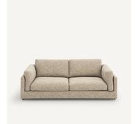 Divano letto a 3 posti in misto cotone, César Beige 3 posti