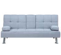 Divano letto a 3 posti moderno in tessuto grigio chiaro Roxen