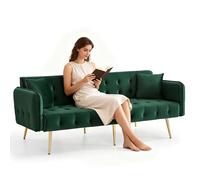 Divano letto a 3 posti, schienale regolabile in 3 posizioni, braccioli regolabili in 6 posizioni, divano pieghevole con funzione sleep, divano letto per soggiorno, camera da letto, camera degli ospiti