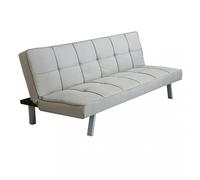 Divano Letto Aaron 178x80x71 cm in Tessuto Grigio chiaro