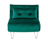 Divano Letto ad 1 Posto In Tessuto Vellutato Glam Verde Scuro Vestfold