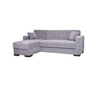 Divano letto angolare con penisola reversibile, 227x77x175 cm (Grigio)