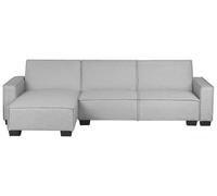 Divano Letto Angolare Versione Destra Tessuto Imbottito Grigio Chiaro Romedal