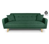 Samira - Divano Letto Clic Clac In Tessuto Verde Abete, Divano 3 Posti Mod. Henry - SPEDIZIONE GRATUITA