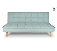 SAMIRA Divano Letto Clic Clac In Tessuto Vellutato Verde tiffany, Divano 3 Posti Mod. Bart