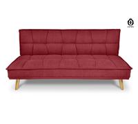 Divano letto clic clac in tessuto vellutato, divano 3 posti - Bart