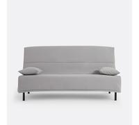 Divano letto clic-clac, materasso 14 cm, 2 x 10 doghe, Derek Grigio 130 x 190 cm