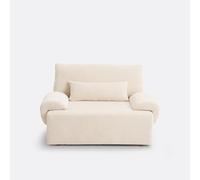 Divano letto con contenitore, 2 posti, in velluto a coste, MAONA Beige 2 posti