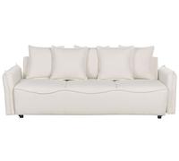 Divano letto con contenitore tessuto bianco KRAMA