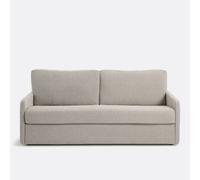 Divano letto con texture screziata, schiuma HR premium, Marta Beige 3 posti
