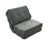 Divano letto convertibile in schiuma ad alta densità, schienale regolabile a 5 livelli, misura singola, ideale per soggiorno, camera da letto o ufficio (grigio)